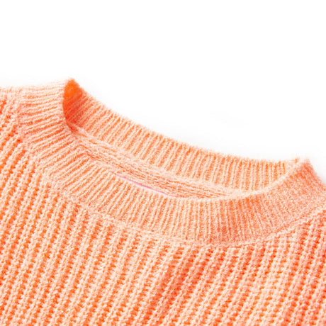 VidaXL Kinderpullover gestrickt 128 leuchtend orange