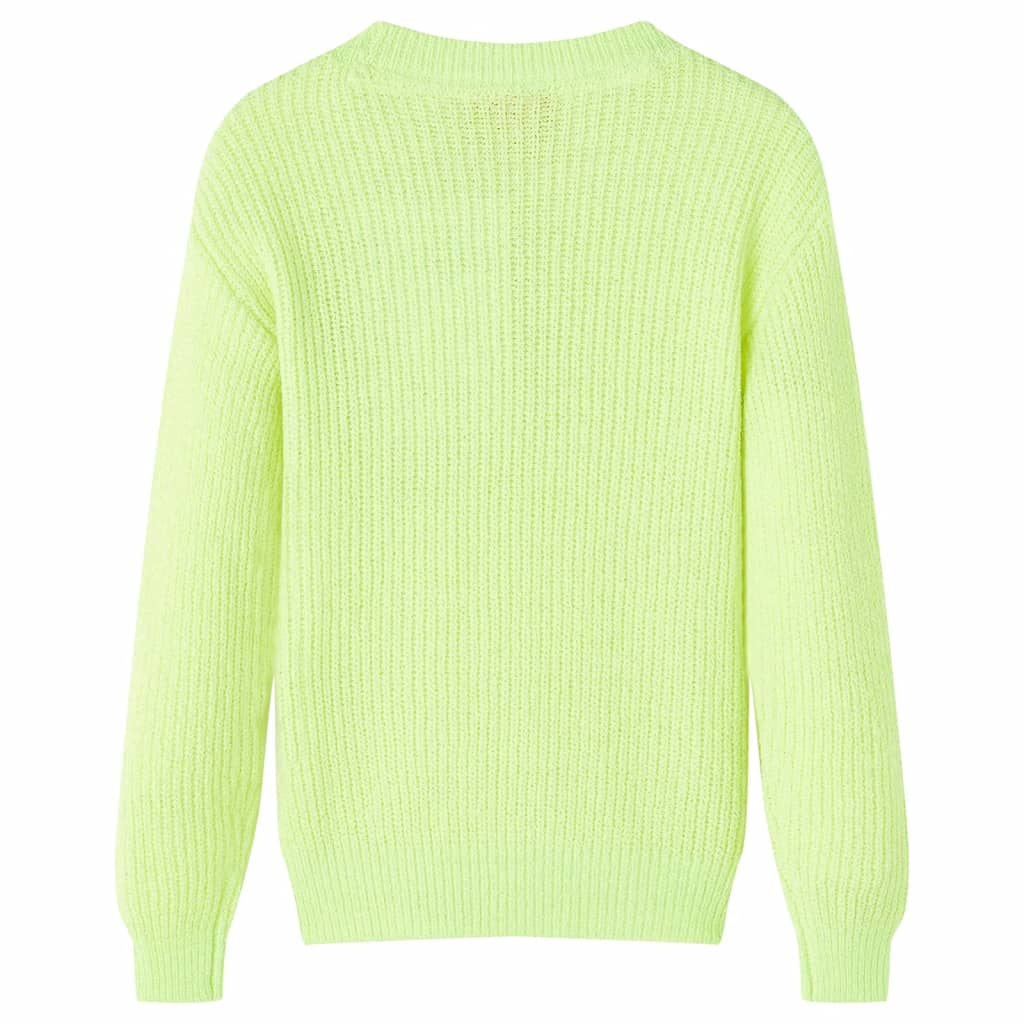 VidaXL Kinderpullover gestrickt 92 Neongelb