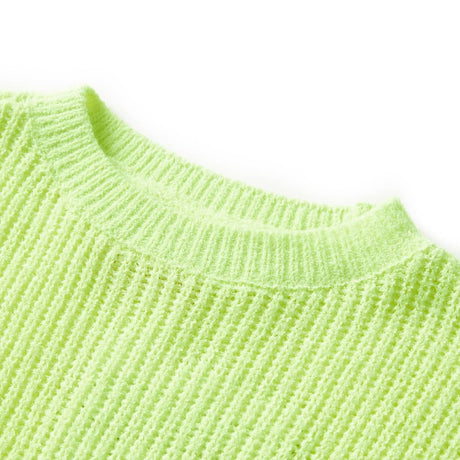 VidaXL Kinderpullover gestrickt 140 Neongelb