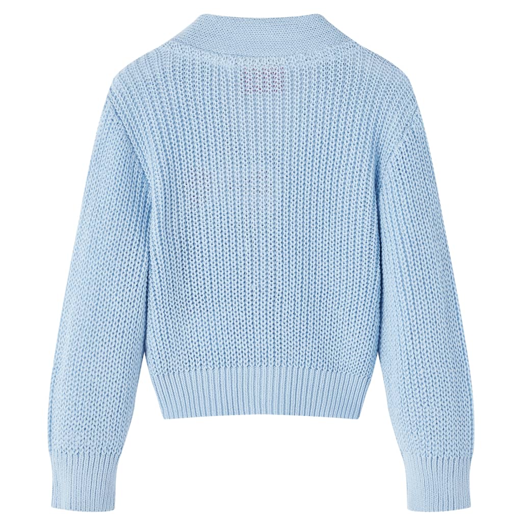 VidaXL Kinderstrickjacke gestrickt 98 Blau