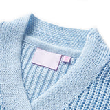 VidaXL Kinderstrickjacke gestrickt 98 Blau