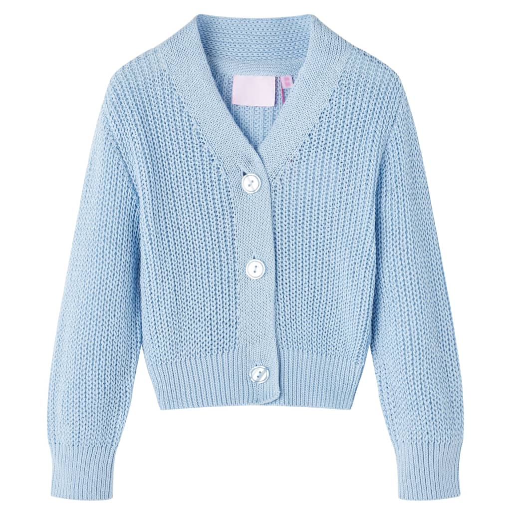 VidaXL Kinderstrickjacke gestrickt 104 Blau