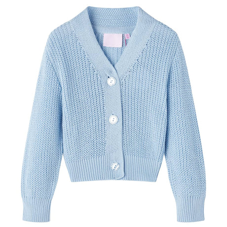 VidaXL Kinderstrickjacke gestrickt 116 Blau