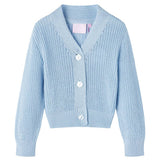 VidaXL Kinderstrickjacke gestrickt 128 Blau