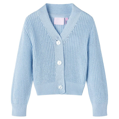 VidaXL Kinderstrickjacke gestrickt 128 Blau