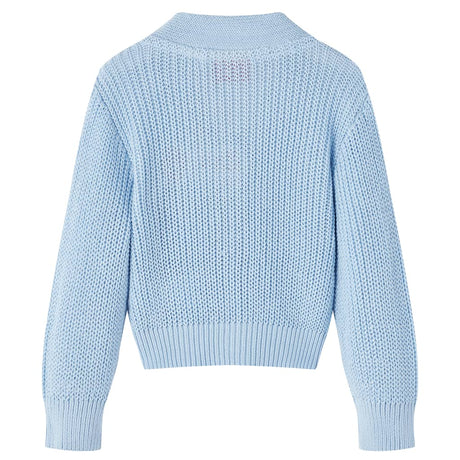 VidaXL Kinderstrickjacke gestrickt 128 Blau