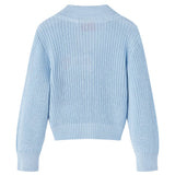 VidaXL Kinderstrickjacke gestrickt 140 Blau