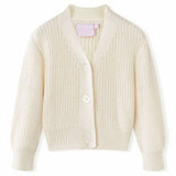 VidaXL Kinderstrickjacke gestrickt 104 Schneeweiß
