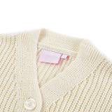 VidaXL Kinderstrickjacke gestrickt 104 Schneeweiß