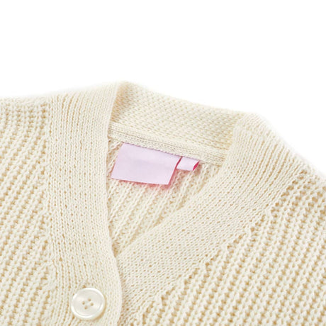 VidaXL Kinderstrickjacke gestrickt 104 Schneeweiß