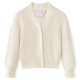 VidaXL Kinderstrickjacke gestrickt 116 Schneeweiß
