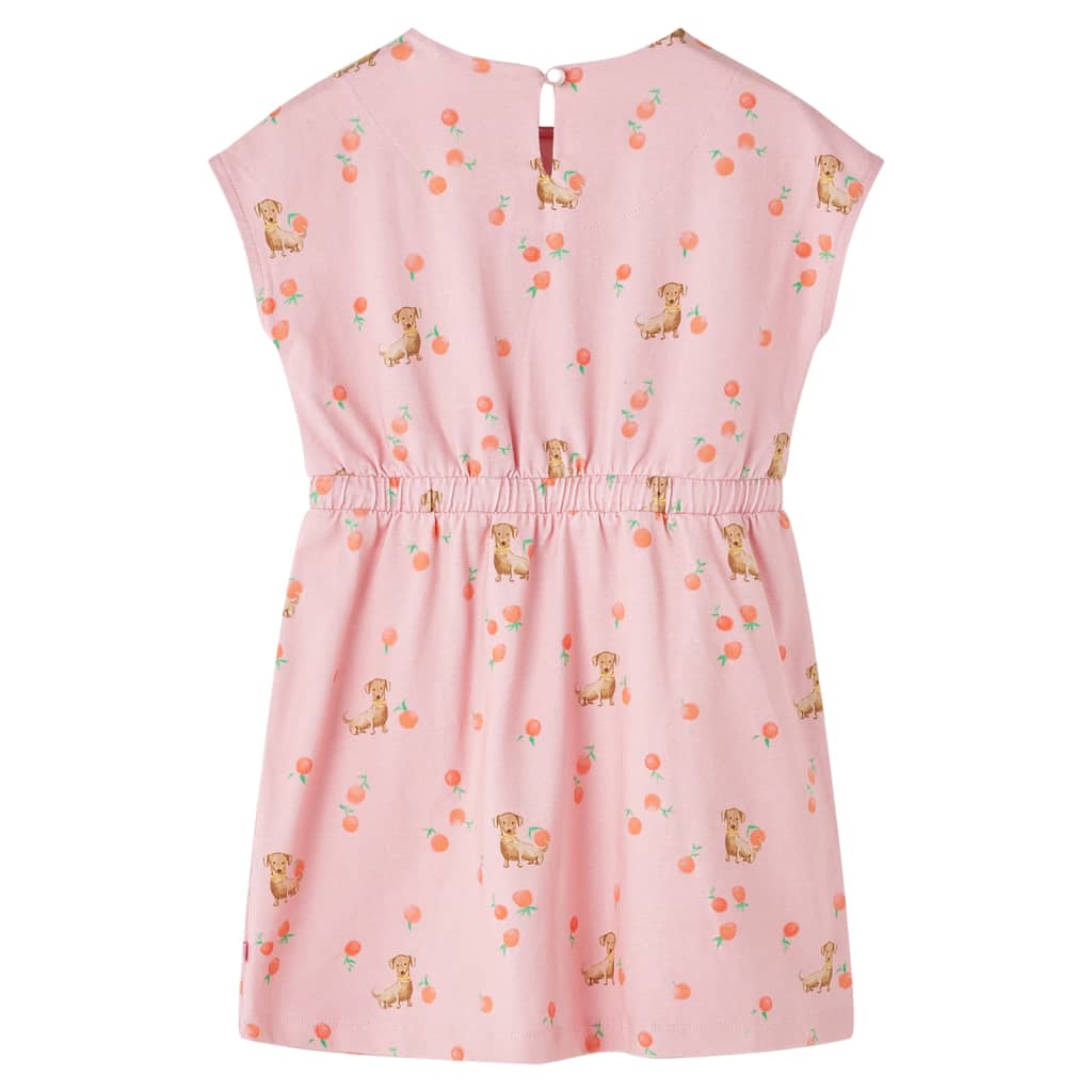 VidaXL Kinderkleid mit Kordelzug 92 Hellorange