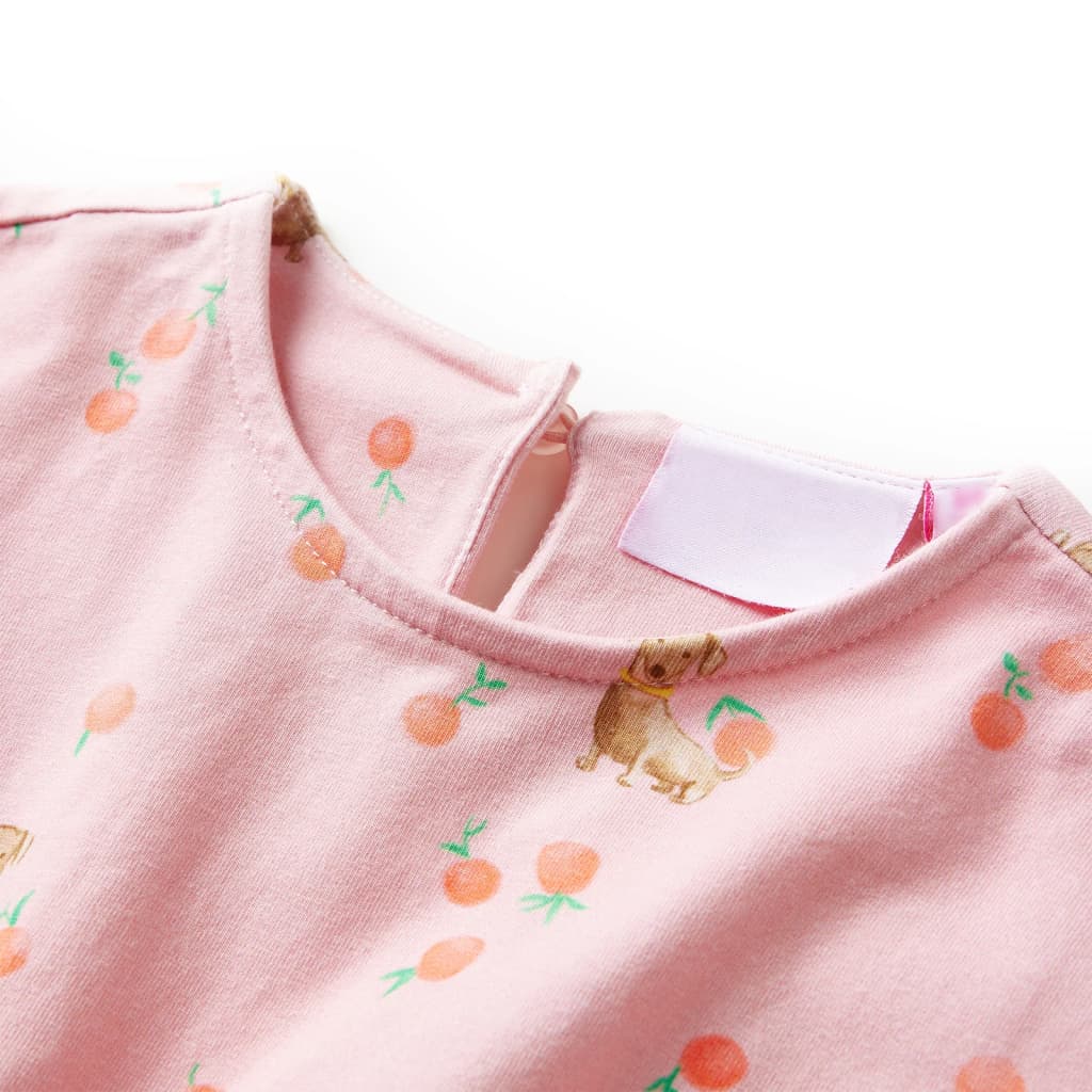 VidaXL Kinderkleid mit Kordelzug 116 Hellorange
