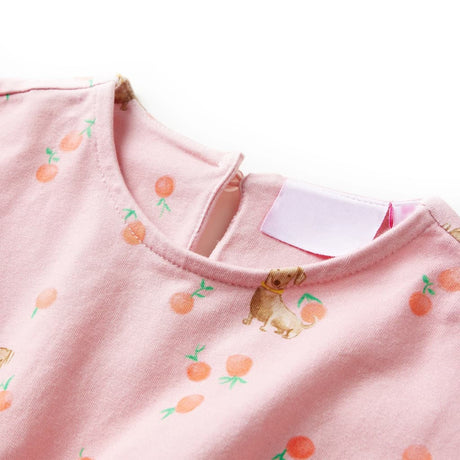 VidaXL Kinderkleid mit Kordelzug 116 Hellorange