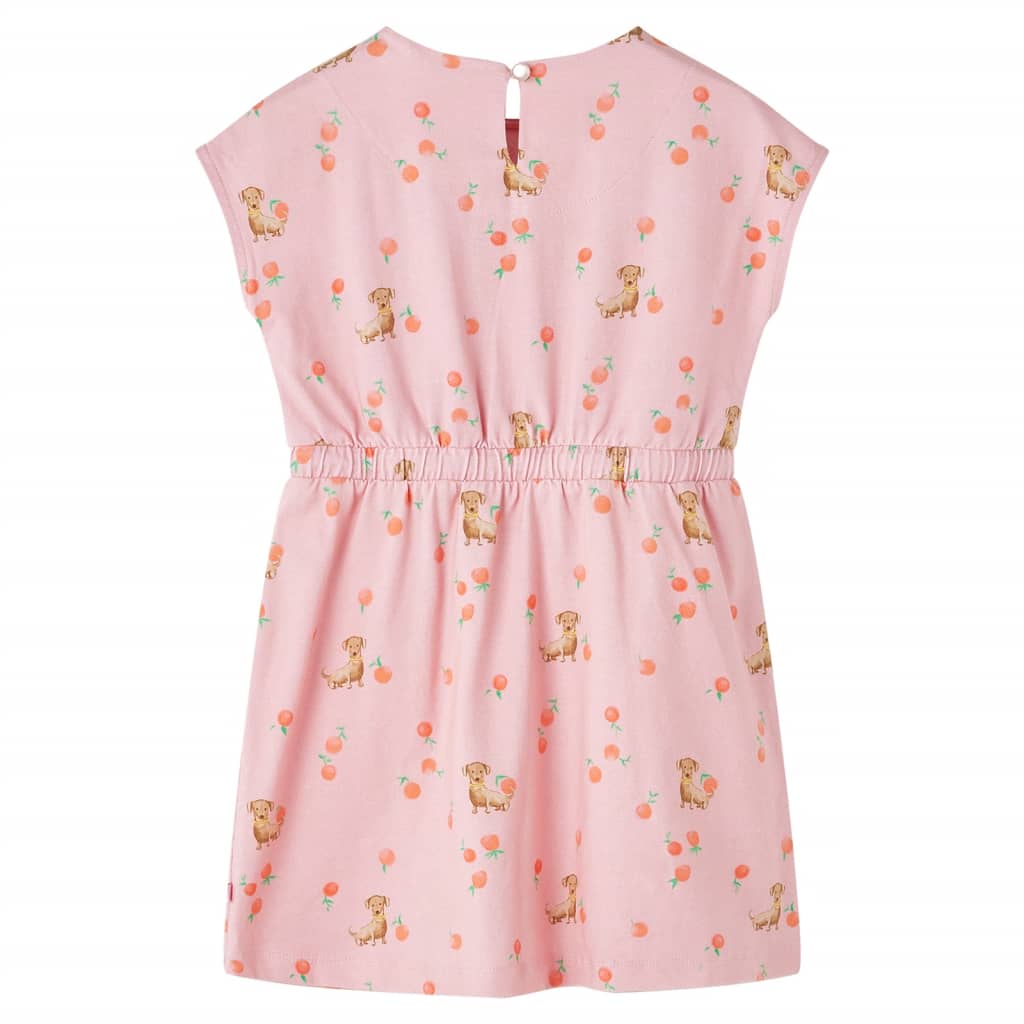VidaXL Kinderkleid mit Kordelzug 128 Hellorange