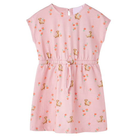 VidaXL Kinderkleid mit Kordelzug 140 Hellorange