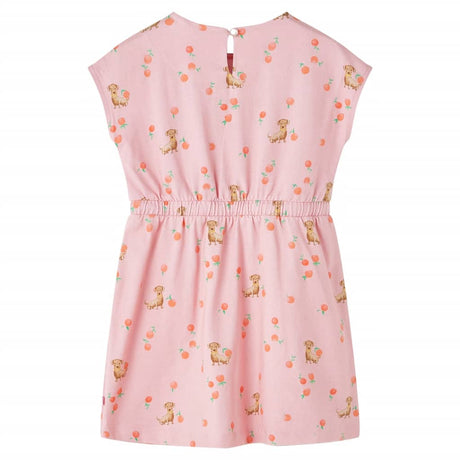 VidaXL Kinderkleid mit Kordelzug 140 Hellorange