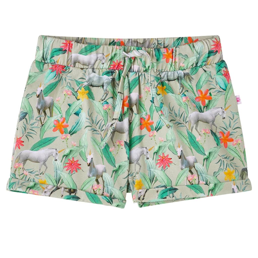 VidaXL Kindershorts mit Kordelzug 92 helles Khaki