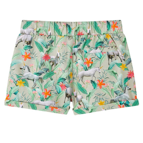 VidaXL Kindershorts mit Kordelzug 116 helles Khaki
