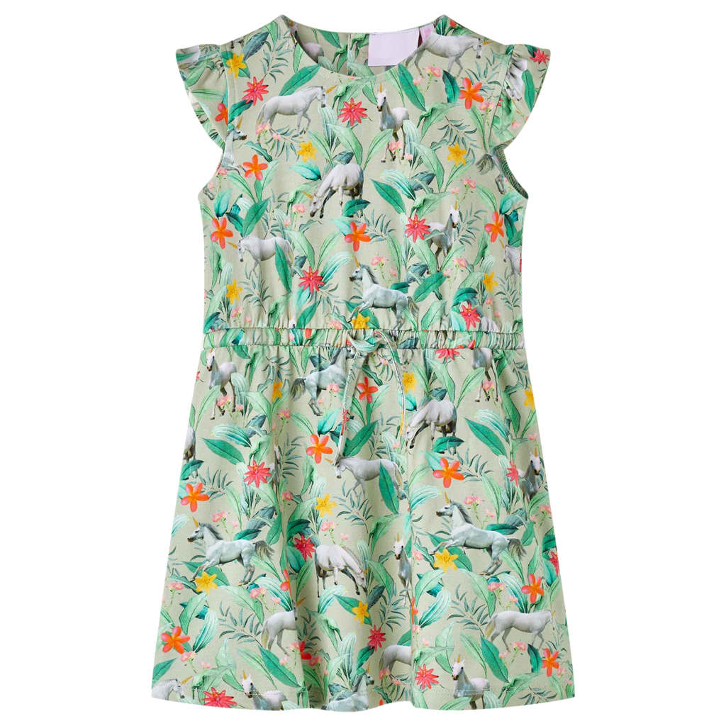VidaXL Kinderkleid 140 helles Khaki