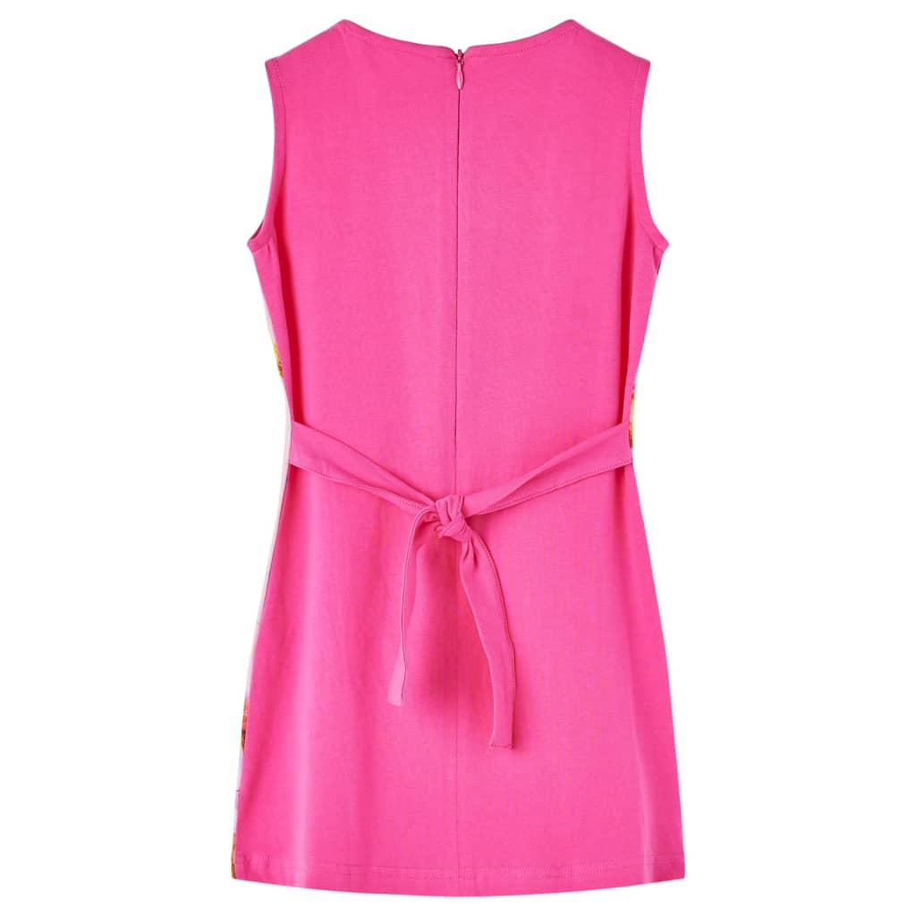 VidaXL Kinderkleid 128 leuchtendes Rosa