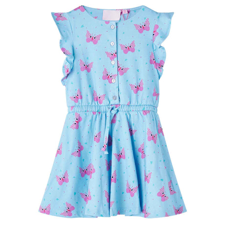 VidaXL Kinderkleid mit Knöpfen ohne Ärmel 104 Blau