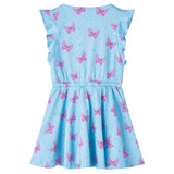 VidaXL Kinderkleid mit Knöpfen ohne Ärmel 104 Blau