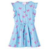 VidaXL Kinderkleid mit Knöpfen ohne Ärmel 140 Blau