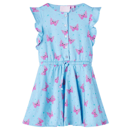 VidaXL Kinderkleid mit Knöpfen ohne Ärmel 140 Blau