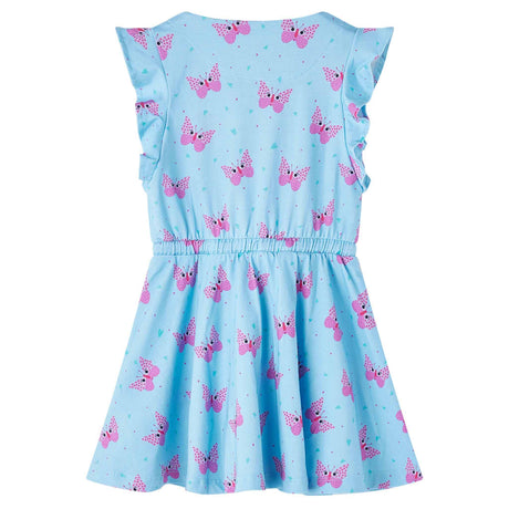 VidaXL Kinderkleid mit Knöpfen ohne Ärmel 140 Blau