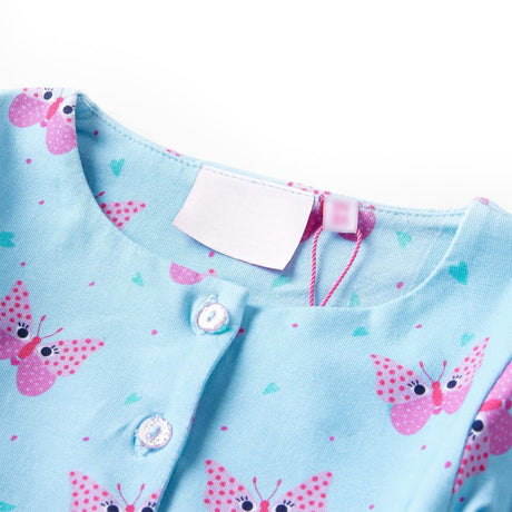 VidaXL Kinderkleid mit Knöpfen ohne Ärmel 140 Blau