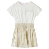 VidaXL Kinderkleid mit kurzen Ärmeln 116 Ecru