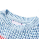 VidaXL Kinderpullover gestrickt 92 Blau