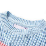 VidaXL Kinderpullover gestrickt 104 Blau