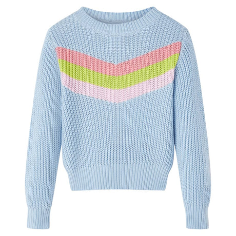 Vidaxl Kinderpullover gestrickt 116 blau
