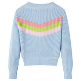 VidaXL Kinderpullover gestrickt 128 Blau