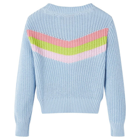 VidaXL Kinderpullover gestrickt 128 Blau