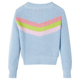 VidaXL Kinderpullover gestrickt 140 Blau