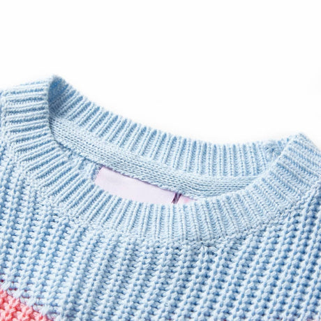Vidaxl Kinderpullover gestrickt 140 blau