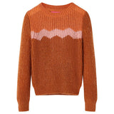 VidaXL Kinderpullover gestrickt 92 cognacfarben