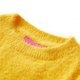 VidaXL Kinderpullover gestrickt 116 dunkles Ocker