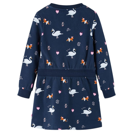 VidaXL Kinderkleid mit langen Ärmeln 116 Marineblau