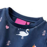 VidaXL Kinderkleid mit langen Ärmeln 116 Marineblau