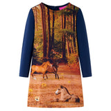 VidaXL Kinderkleid mit langen Ärmeln 116 Marineblau