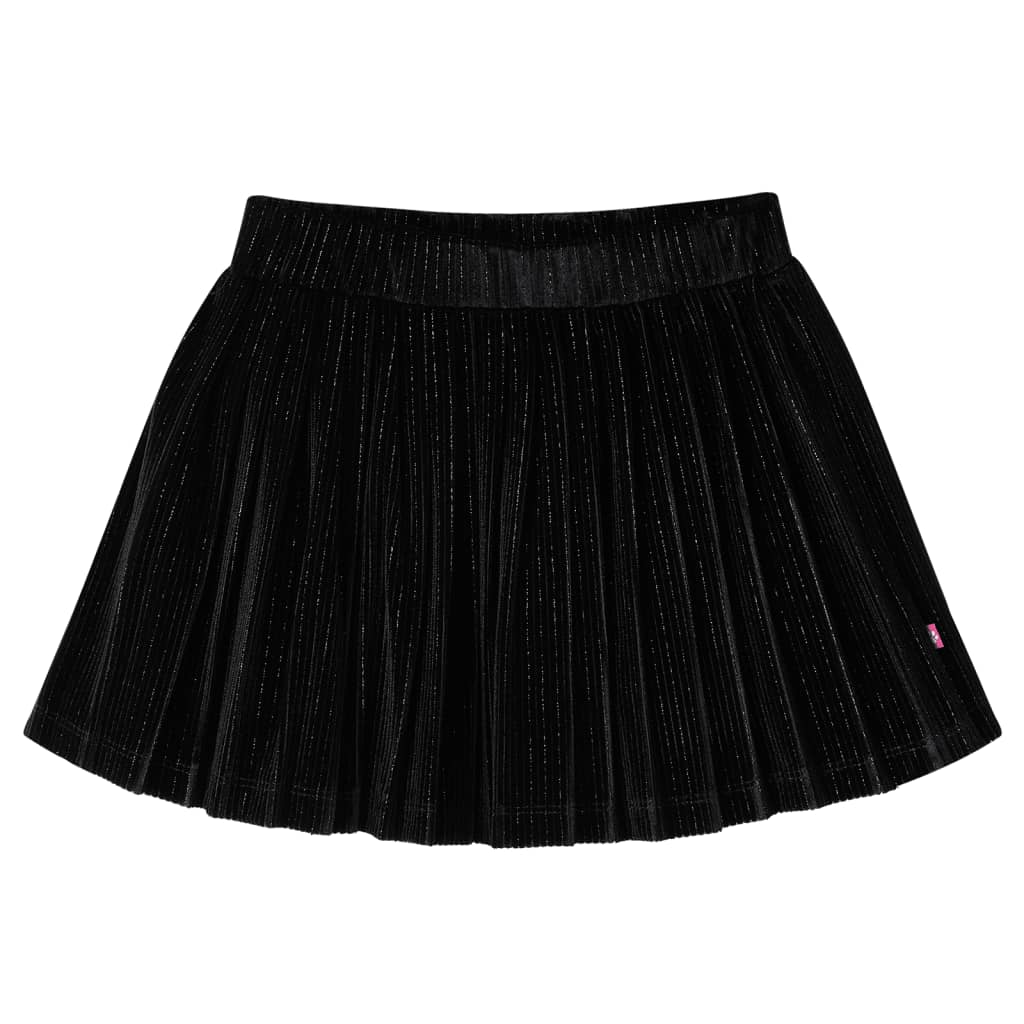 VidaXL Kinderrock plissiert 92 Lurex Schwarz