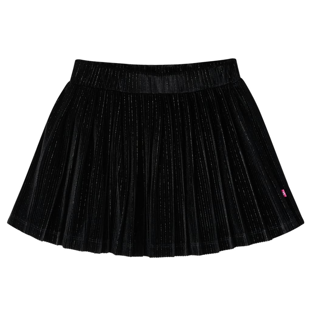 VidaXL Kinderrock plissiert 116 Lurex Schwarz