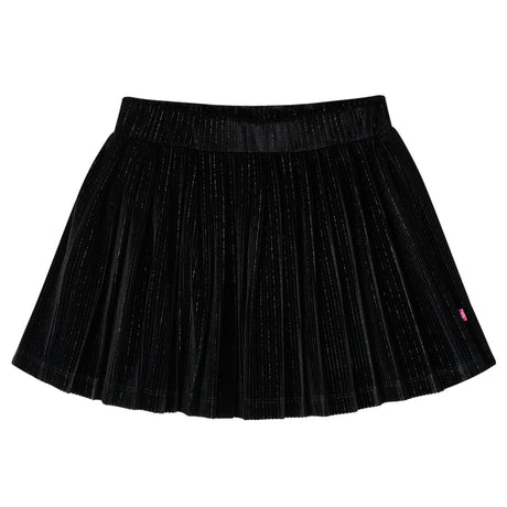 VidaXL Kinderrock plissiert 116 Lurex Schwarz