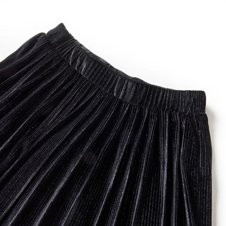 VidaXL Kinderrock plissiert 116 Lurex Schwarz