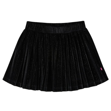 VidaXL Kinderrock plissiert 128 Lurex Schwarz