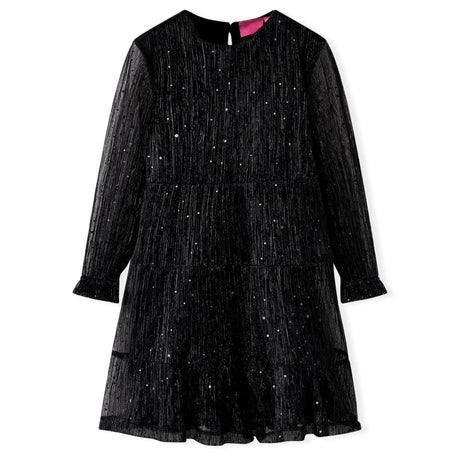 VidaXL Kinderkleid mit langen Ärmeln 92 Schwarz